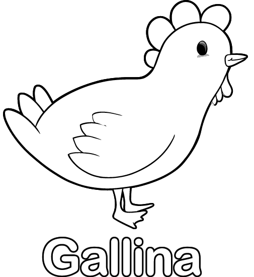 Colorear dibujo de Gallina