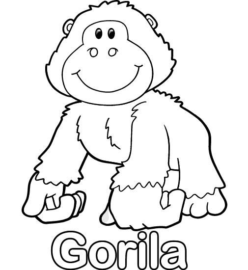 Colorear dibujo de Gorila