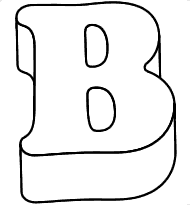 Colorear dibujo de Letra B