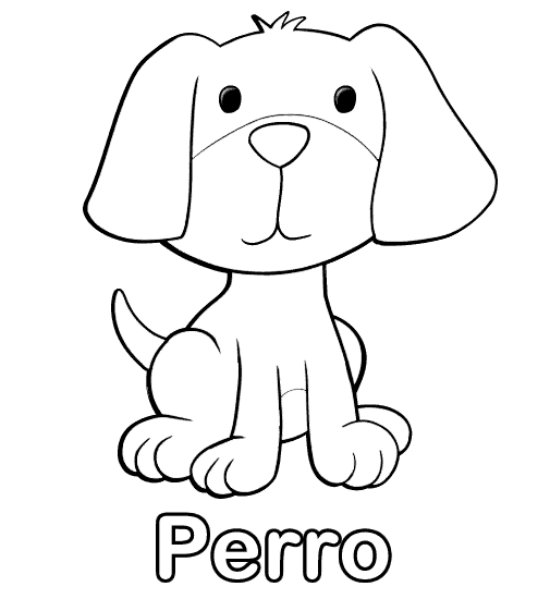 Colorear dibujo de Perro | Dibujos infantiles gratis | Vivajuegos