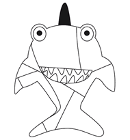 Colorear dibujo de Tiburón de Gaceta de Colores
