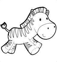 Colorear dibujo de Zebra
