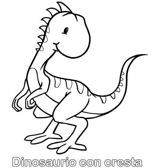 Colorear dibujo de Dinosaurio con cresta | Dibujos infantiles gratis |  Vivajuegos