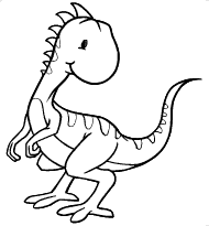 Colorear Dinosaurio con cresta