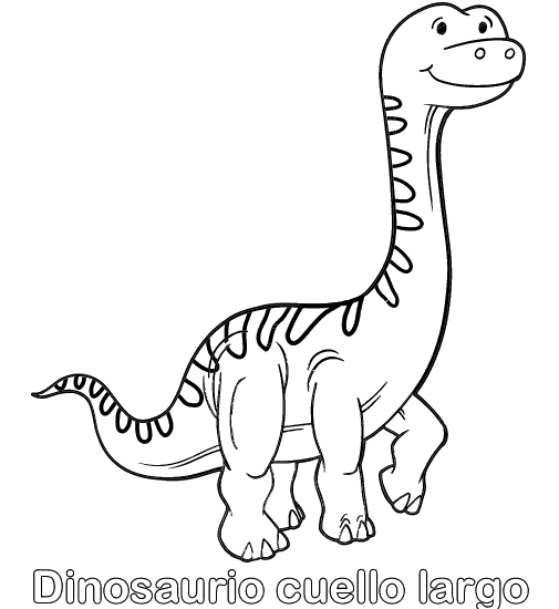Colorear dibujo de Dinosaurio cuello largo | Dibujos infantiles gratis |  Vivajuegos