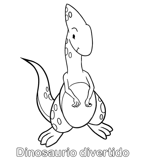 Colorear dibujo de Dinosaurio divertido | Dibujos infantiles gratis |  Vivajuegos