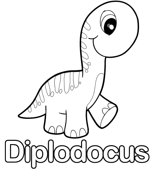 Colorear dibujo de Diplodocus
