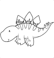 Colorear dibujo de Estegosaurio