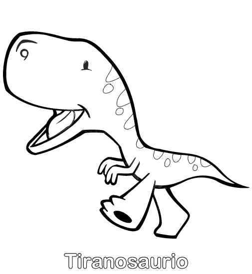 Colorear dibujo de Tiranosaurio