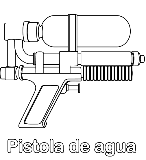 Colorear dibujo de Pistola de agua